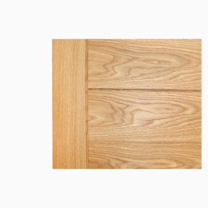 Solid Oak Veneer Contemporary 5 Panel Pre-Finished Lacquered Door