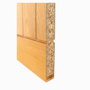 Solid Oak Veneer Contemporary 5 Panel Pre-Finished Lacquered Door - Image 5