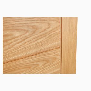 Solid Oak Veneer Contemporary 5 Panel Pre-Finished Lacquered Door - Image 3