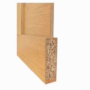 Solid Oak Veneer 4 Panel Shaker Door - Image 4