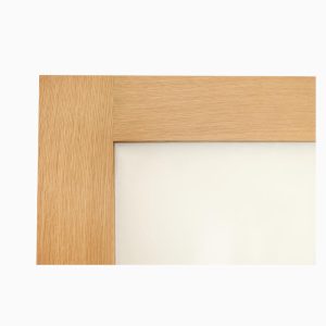 Solid Oak Veneer Shaker Full Clear Glazed Panel Door - Image 3