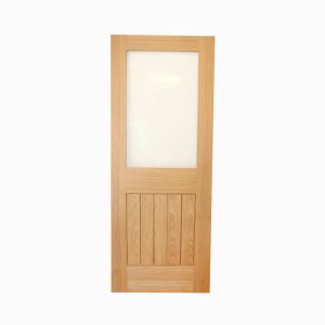 Solid Oak Veneer Mexicano Clear Glazed Door