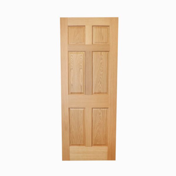 Solid Oak Veneer Heritage 6 Panel Pre-Finished Lacquered Door