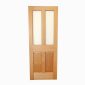Victorian 4 Panel Clear Glazed Top Panels Pre-Finished Lacquered Door